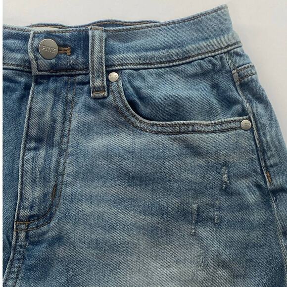 Victoria's Secret PINK Jean Shorts Size 6 Distressed High Rise Shortie Raw Hem - Picture 5 of 6